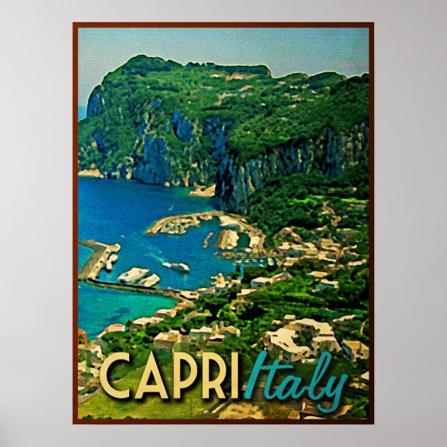 Capris Italy Vintage Travel Poster (Front)