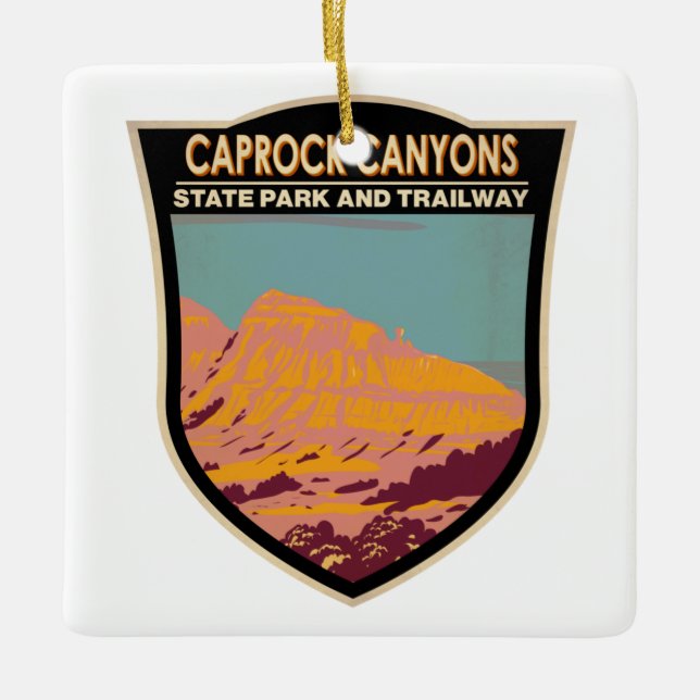 Caprock Canyons State Park and Trailway Texas Ceramic Ornament (Front)