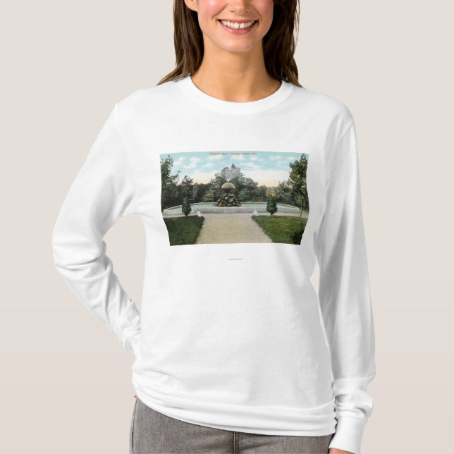 Capron Park View of the Fountain T-Shirt (Front)