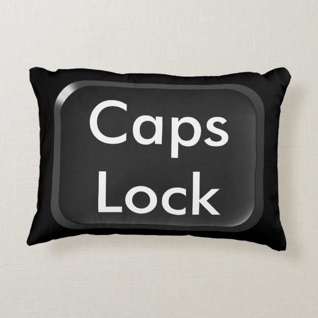 Caps-Lock Key Accent Pillow (Back)