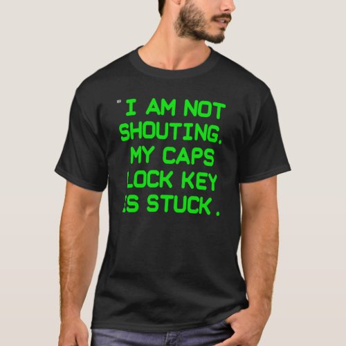 Caps Lock Key CRT men T_Shirt