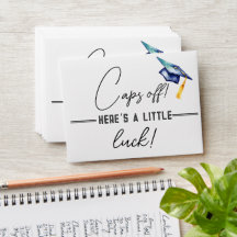 Caps Off! Graduation Scratch Card party Favour