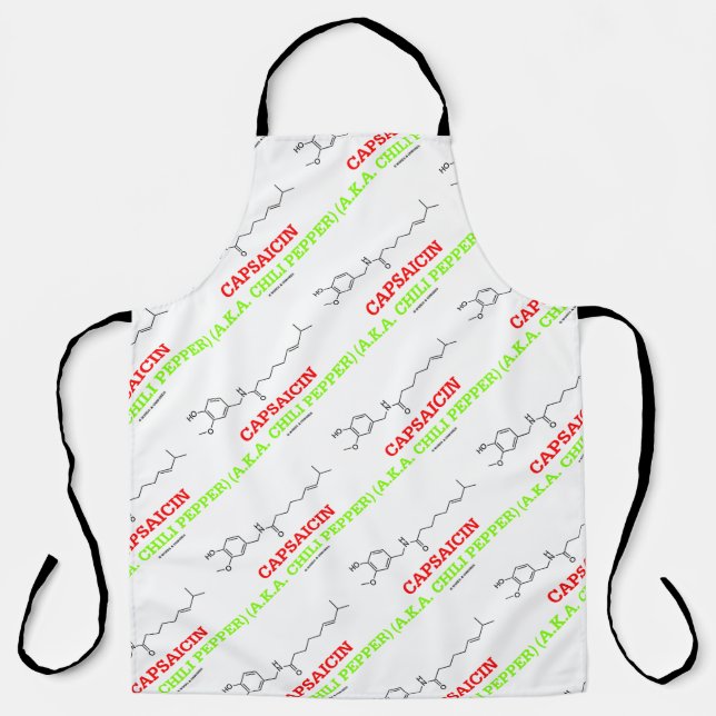 Capsaicin (A.K.A Chili Pepper) Chemical Molecule Apron (Front)