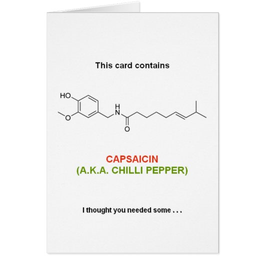 Capsaicin Card (Front)
