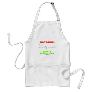 Capsaicin For A Spicy Life Chemical Structure Adult Apron