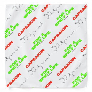 Capsaicin For A Spicy Life Chemical Structure Bandana