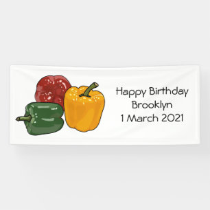 Capsicum cartoon illustration banner