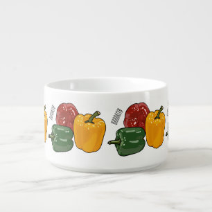 Capsicum cartoon illustration bowl