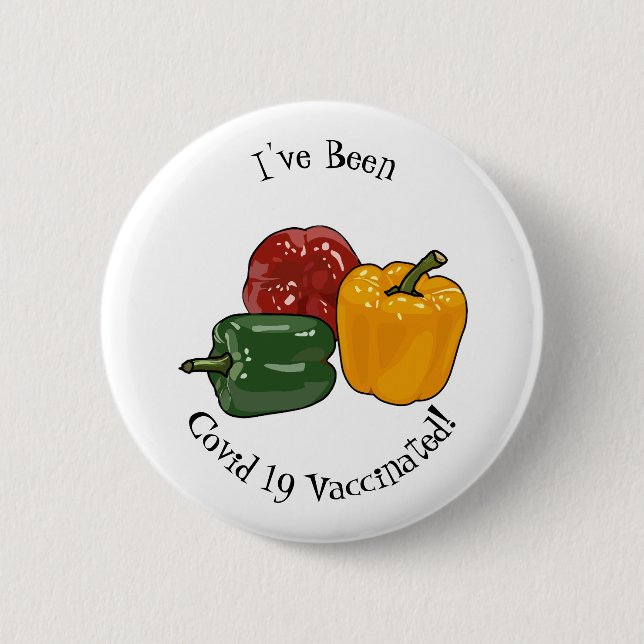 Capsicum cartoon illustration button (Front)
