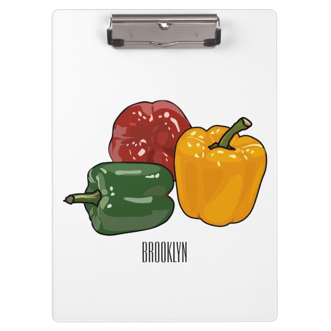 Capsicum cartoon illustration clipboard (Front)