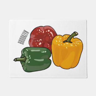 Capsicum cartoon illustration doormat