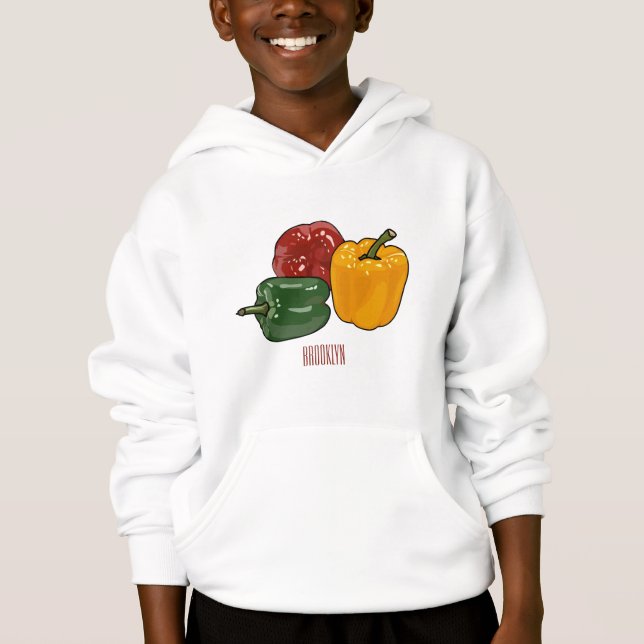 Capsicum cartoon illustration hoodie (Front)
