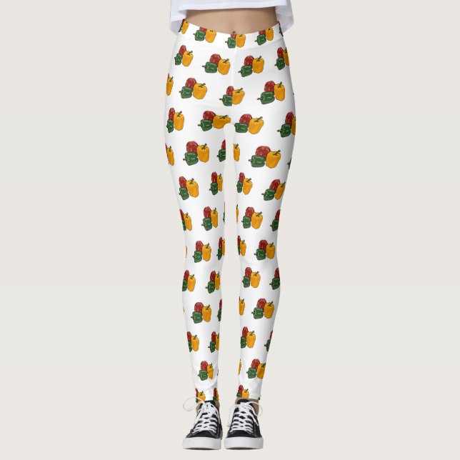 Capsicum cartoon illustration leggings (Front)