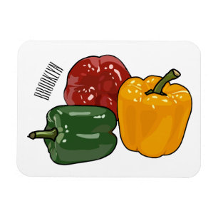 Capsicum cartoon illustration magnet