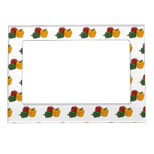 Capsicum cartoon illustration magnetic frame