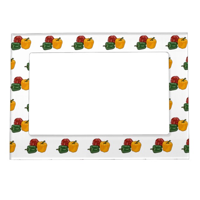Capsicum cartoon illustration magnetic frame (Front)