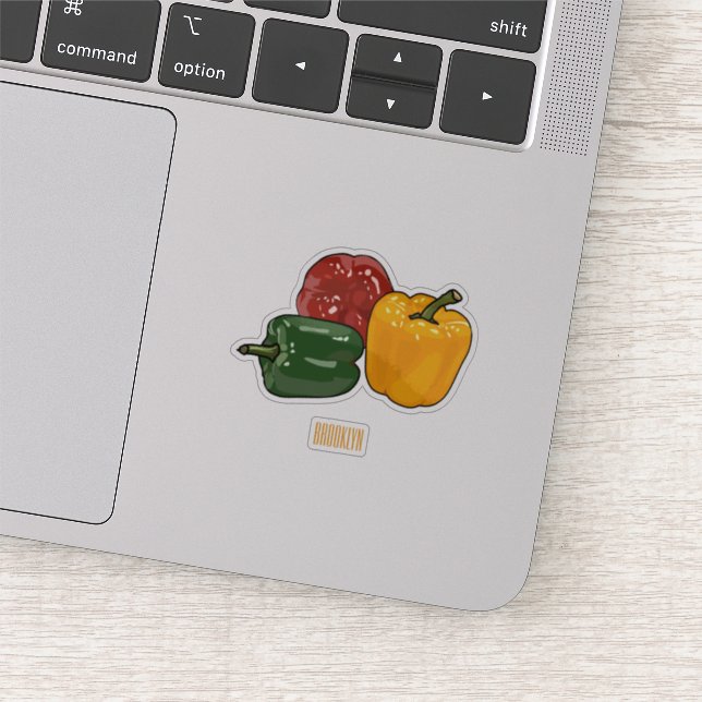 Capsicum cartoon illustration sticker (Detail)