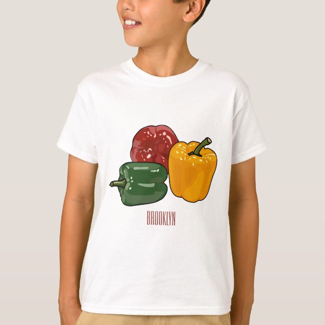 Capsicum cartoon illustration T-Shirt (Front)