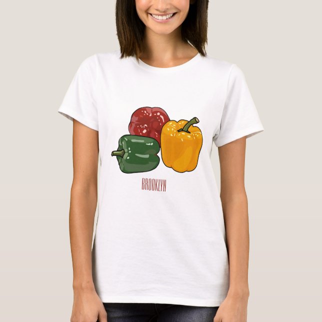 Capsicum cartoon illustration T-Shirt (Front)