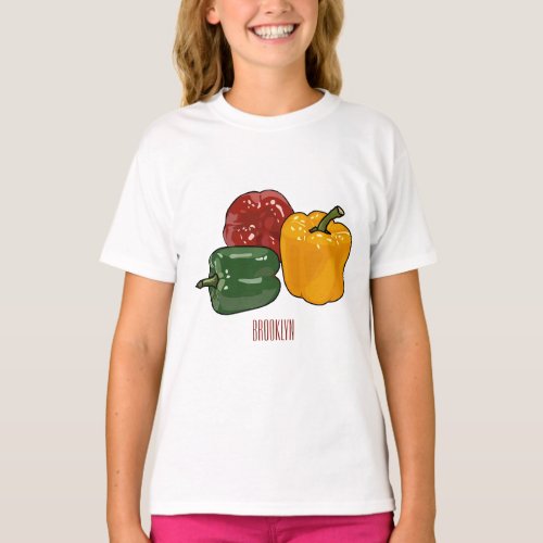 Capsicum cartoon illustration T_Shirt