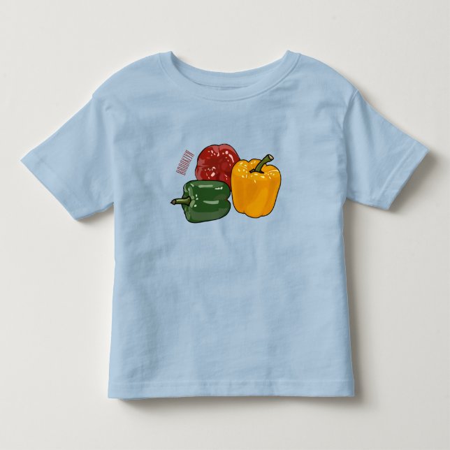 Capsicum cartoon illustration toddler t-shirt (Front)