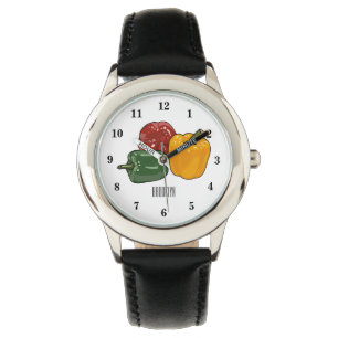 Capsicum cartoon illustration watch