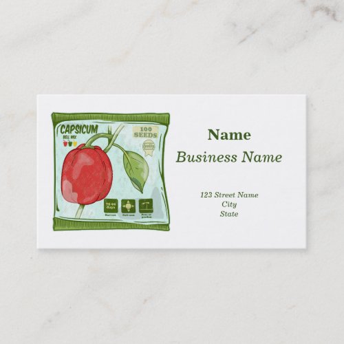 Capsicum Red bell pepper seeds Business Card