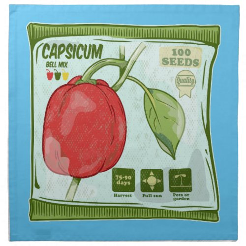 Capsicum Red bell pepper seeds Cloth Napkin