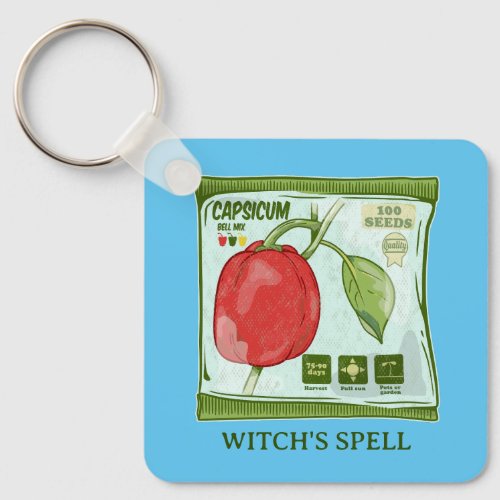 Capsicum Red bell pepper seeds Keychain
