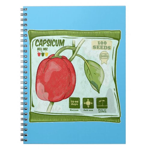 Capsicum Red bell pepper seeds Notebook