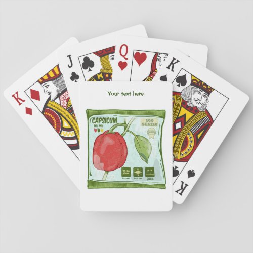 Capsicum Red bell pepper seeds Playing Cards