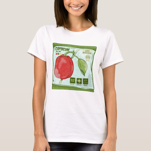 Capsicum Red bell pepper seeds T-Shirt (Front)