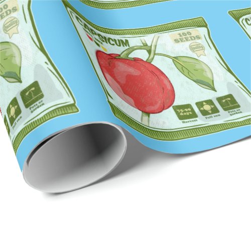 Capsicum Red bell pepper seeds Wrapping Paper