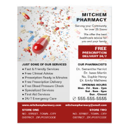 Capsule Design, Pharmacy, Pharmacists Advertising Flyer