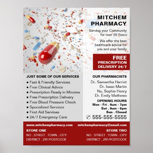 Capsule Design Pharmacy Pharmacists Advertising Poster