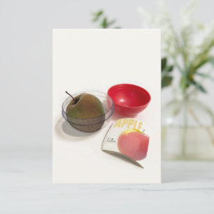Capsule Toy Apple Food Price Consumerism Thank You Card