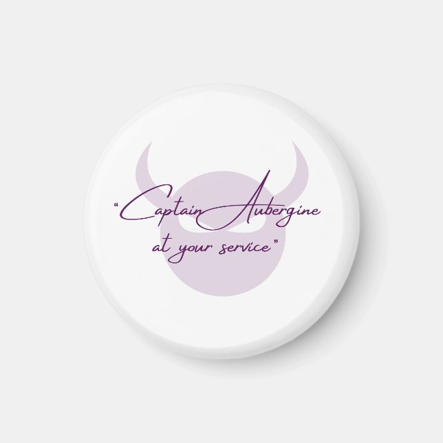Capt. Aubergine Magnet (Front)
