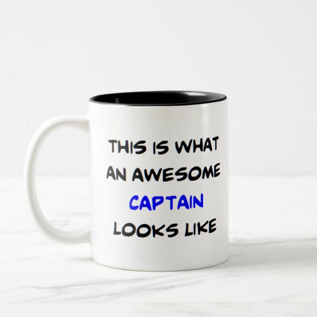 captain4, awesome Two-Tone coffee mug (Left)