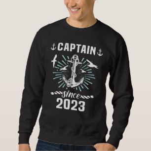 Captain 2023 Boat Driving Licence Motorboat Sailin Sweatshirt
