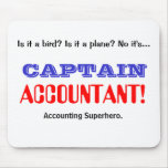 Captain Accountant Accounting Superhero Mouse Pad