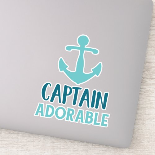 Captain Adorable Boat Anchor Sailor Sailing Sticker