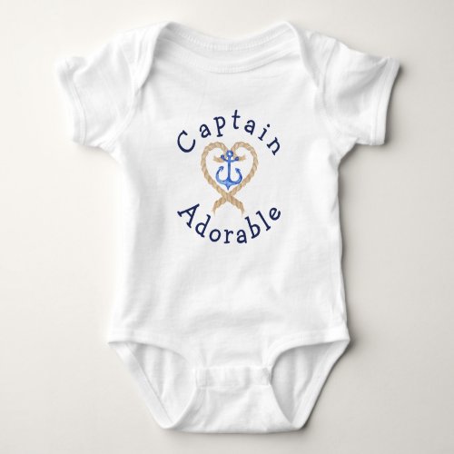Captain Adorable Cute Nautical Baby Baby Bodysuit