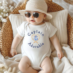 Captain Adorable Cute Nautical Baby Baby Bodysuit
