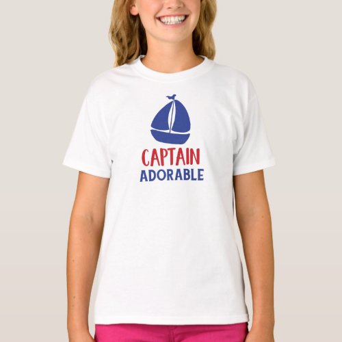 Captain Adorable Sailing Boat Sailor Sailing T_Shirt