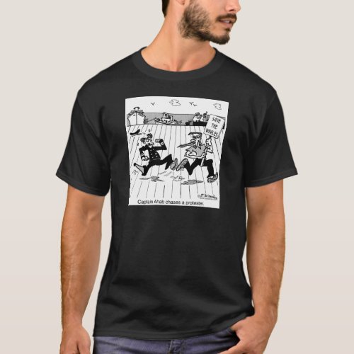 Captain Ahab chases a Protester T_Shirt