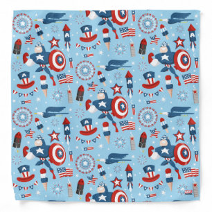 Captain America 4th of July Collage Bandana