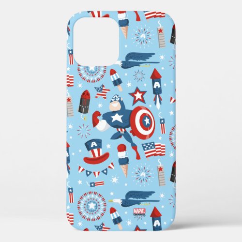 Captain America 4th of July Collage iPhone 12 Case