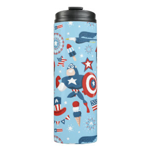 Captain America 4th of July Collage Thermal Tumbler
