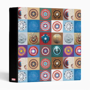 Captain America 75th Anniversary Shield Patchwork 3 Ring Binder