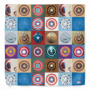 Captain America 75th Anniversary Shield Patchwork Bandana